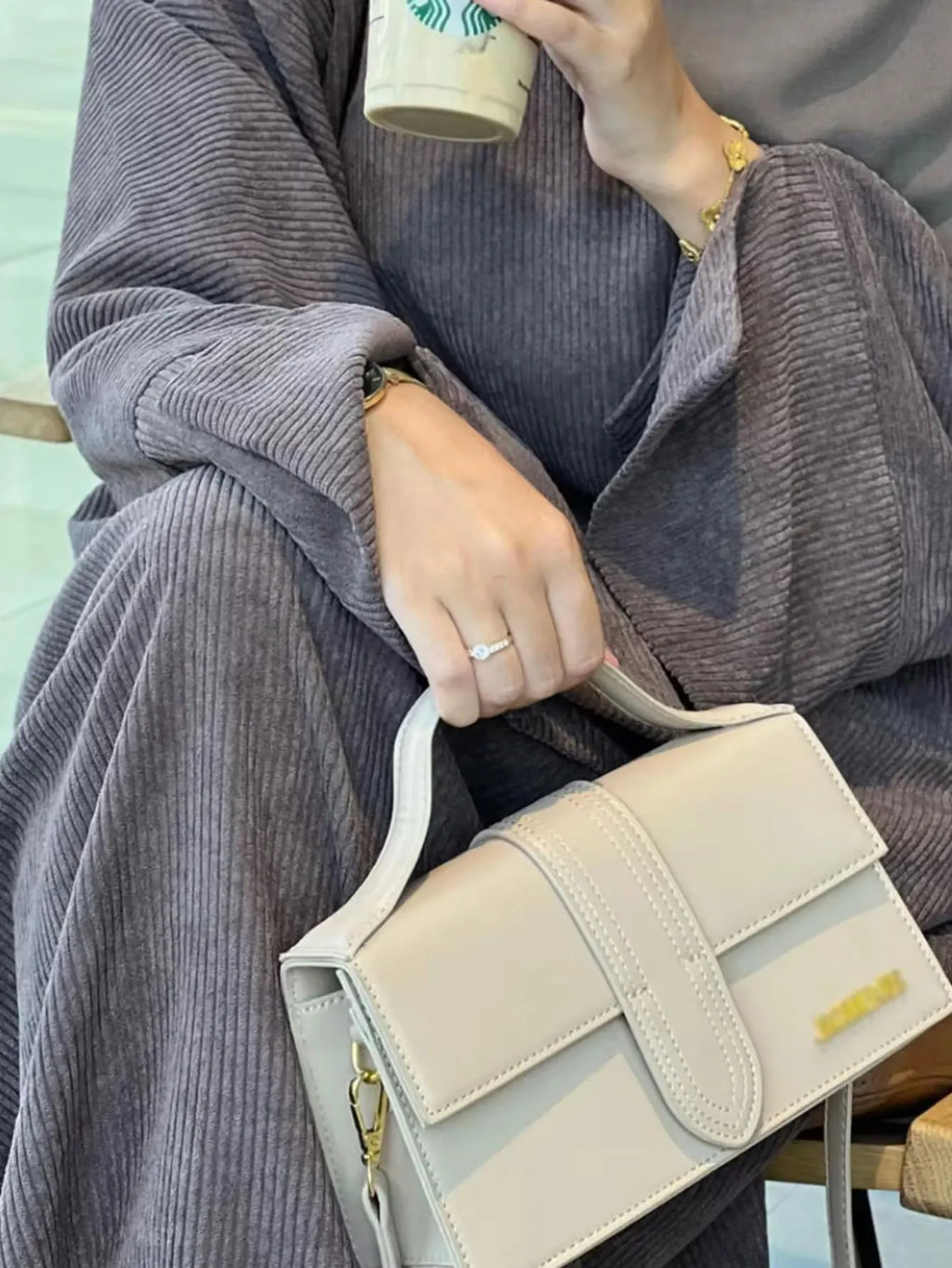 Muslim Winter Abaya Corduroy Women 2026