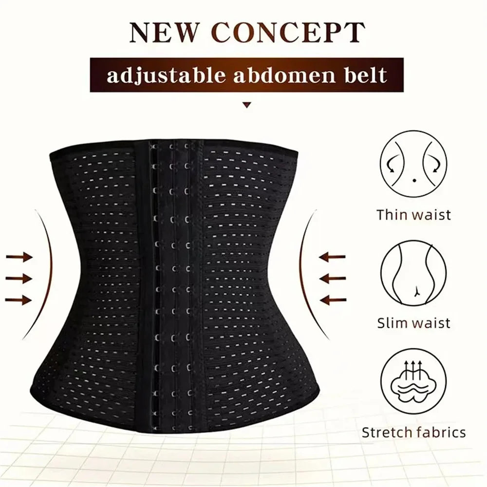 Black waist trainer for slimming the abdomen