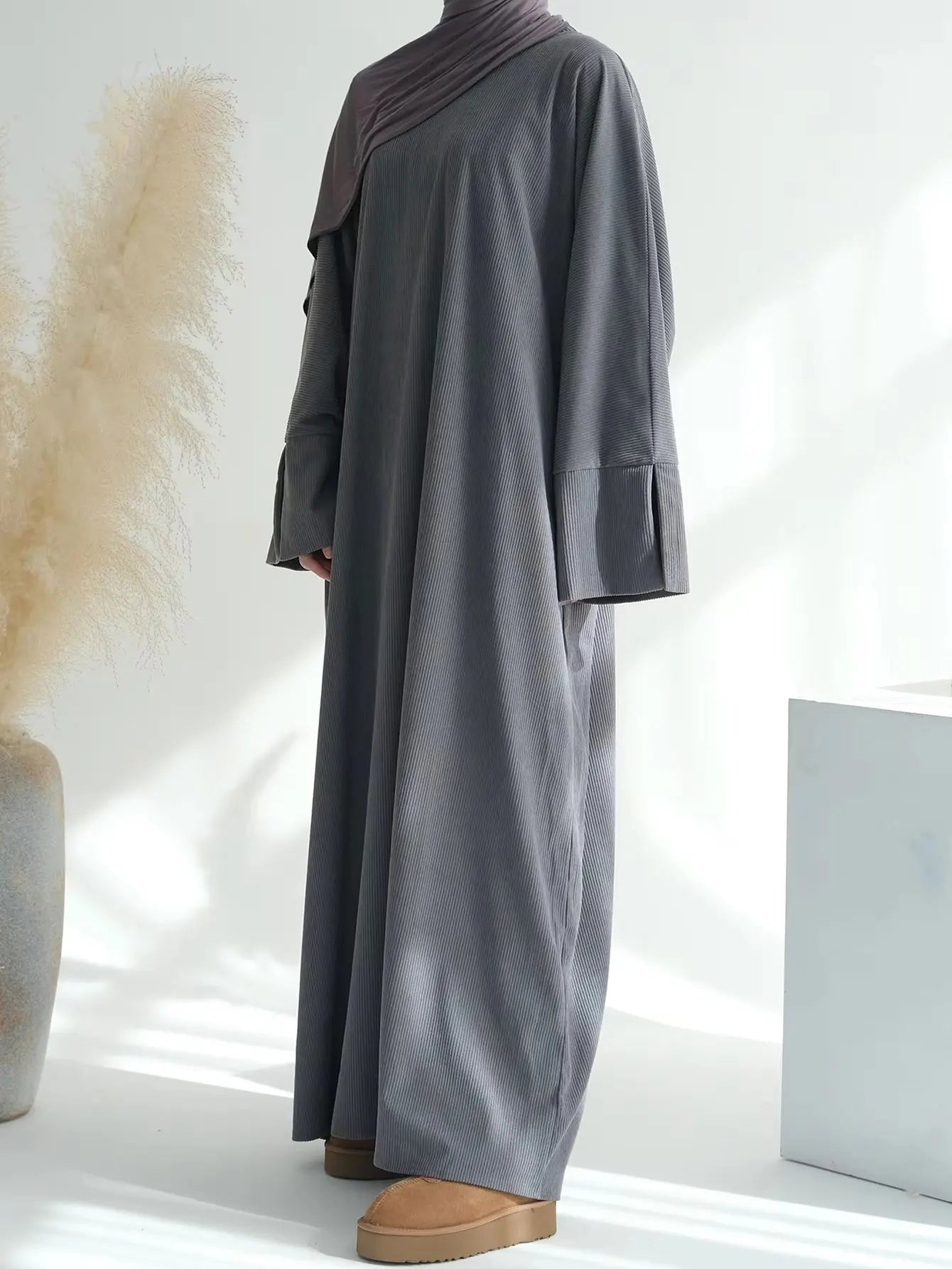 Muslim Winter Abaya Corduroy Women 2026