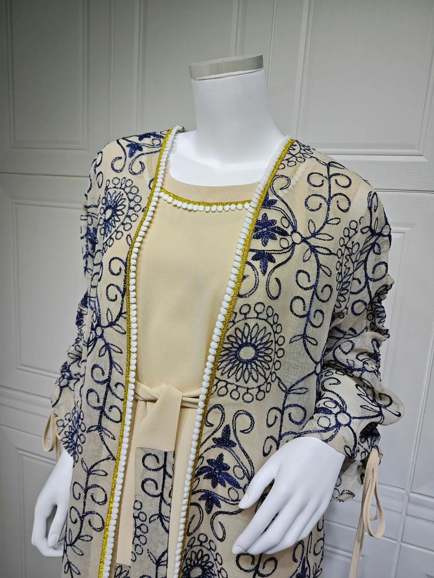 Abaya Set Gold  for Islamic Ramadan and Eid 2026