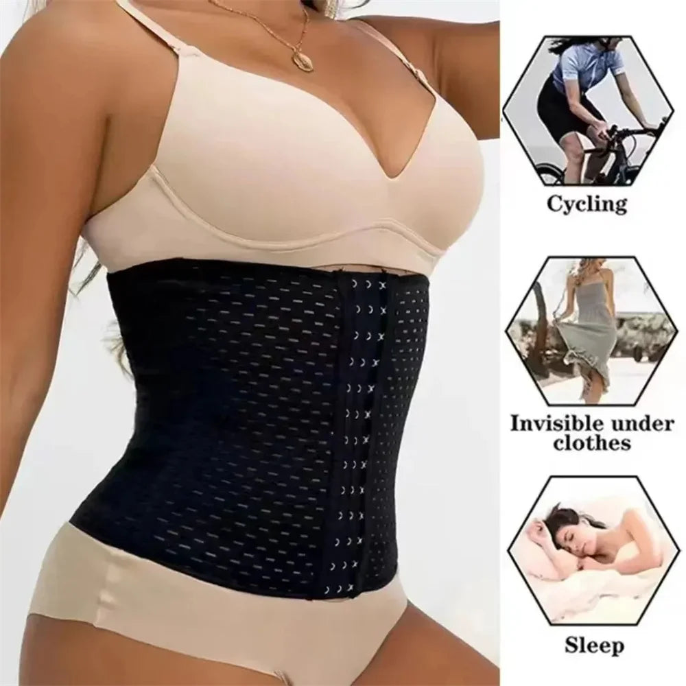 Black waist trainer for slimming the abdomen