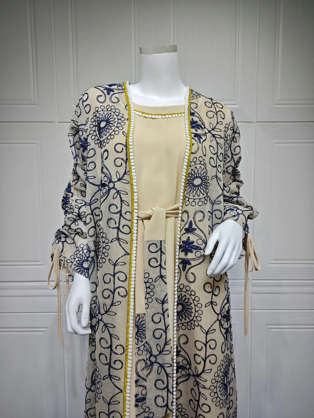 Abaya Set Gold  for Islamic Ramadan and Eid 2026