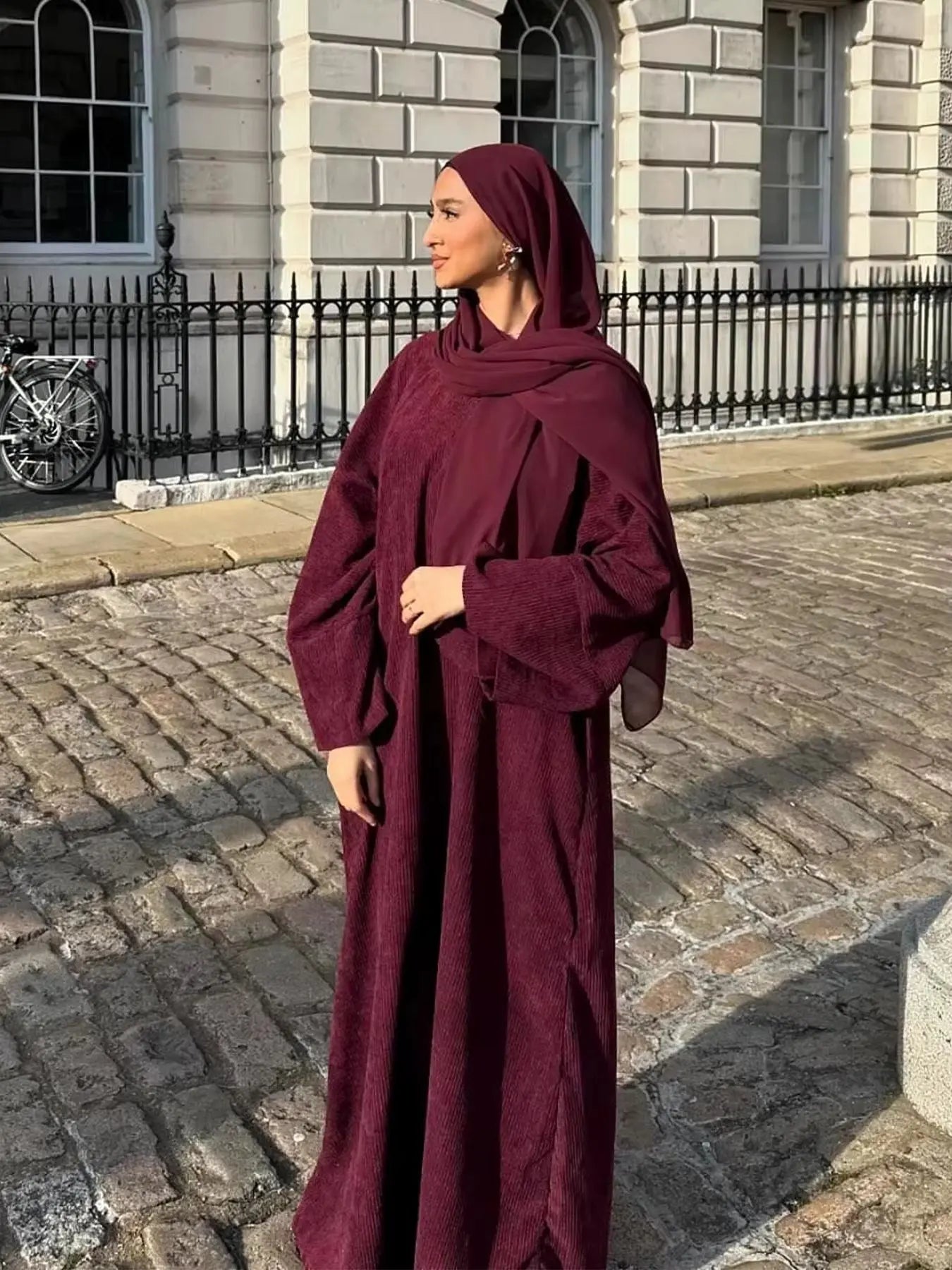 Muslim Winter Abaya Corduroy Women 2026