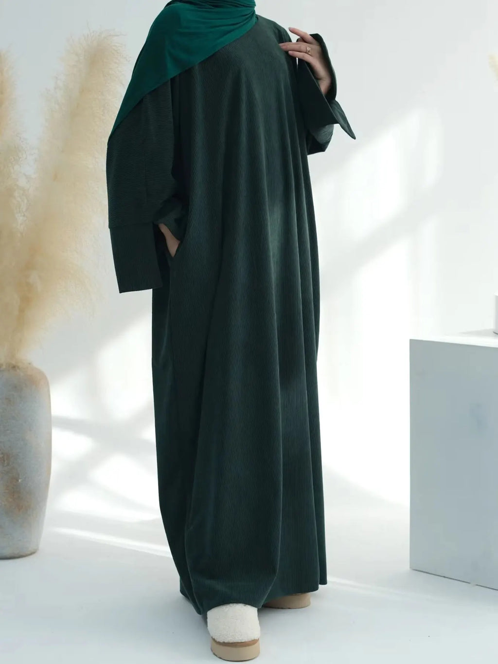 Muslim Winter Abaya Corduroy Women 2026