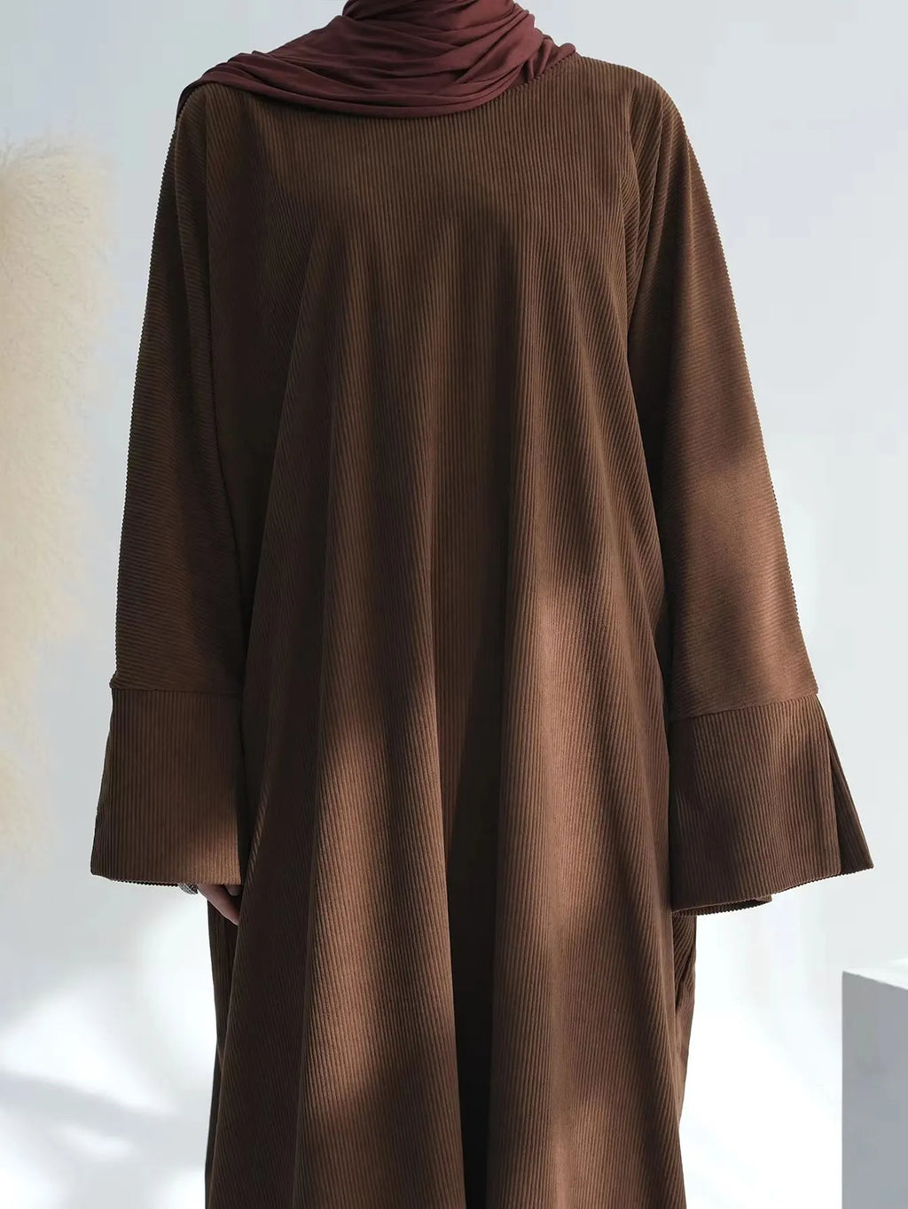 Muslim Winter Abaya Corduroy Women 2026