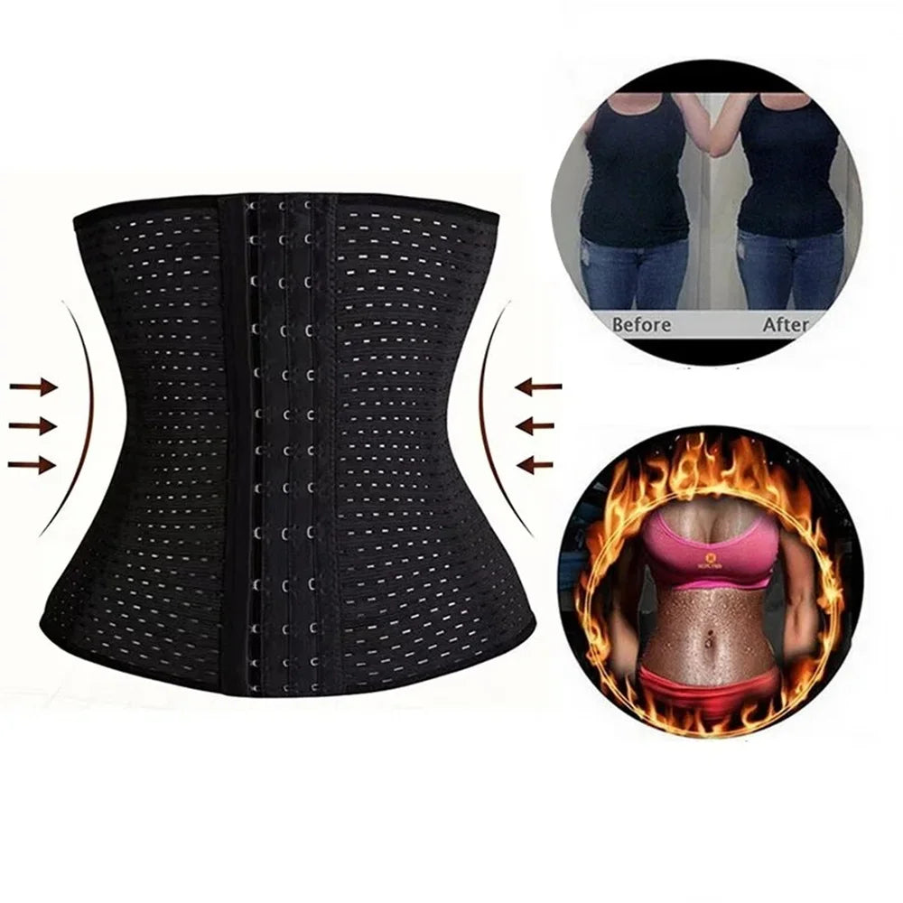 Black waist trainer for slimming the abdomen