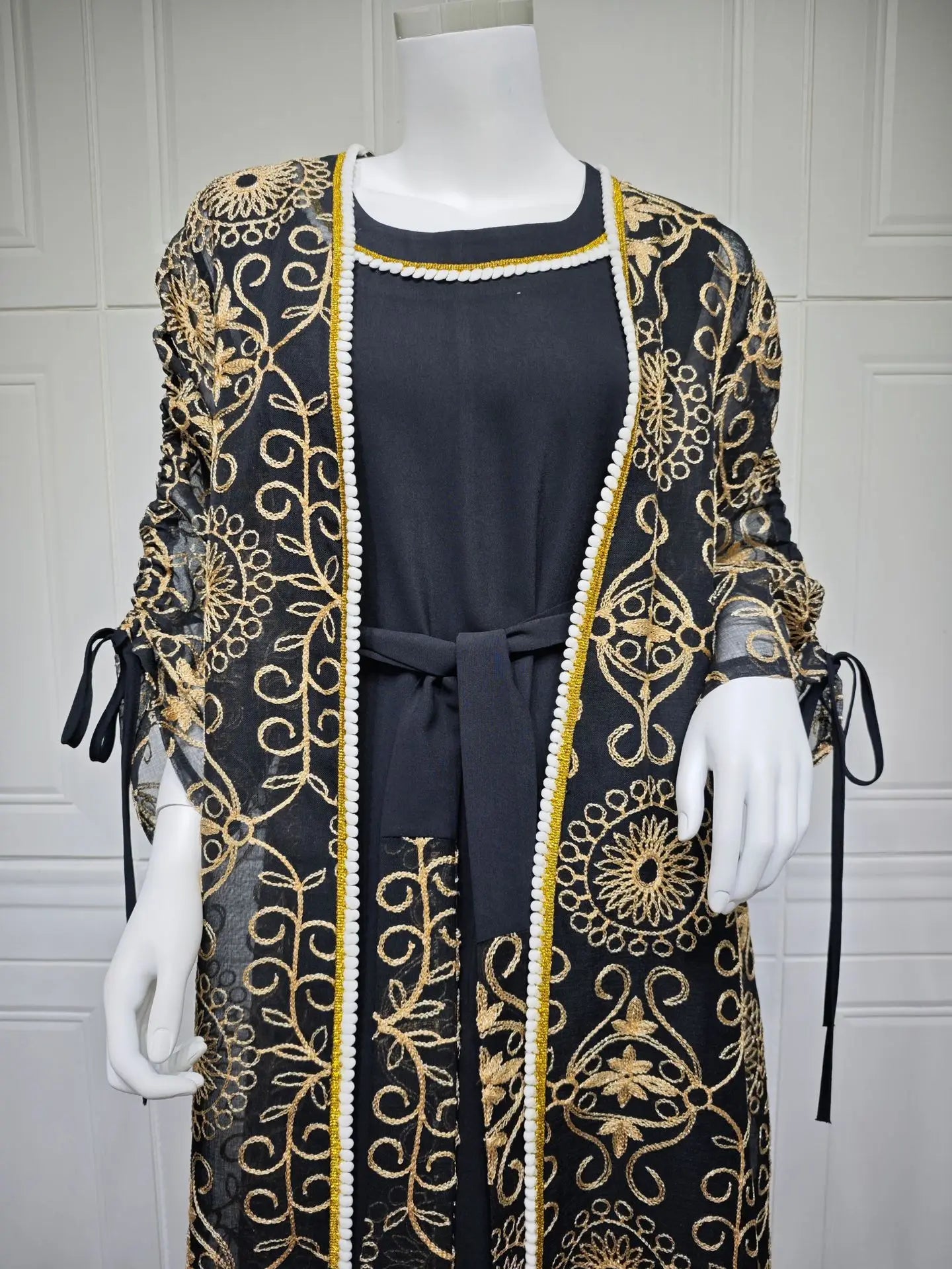 Abaya Set Gold  for Islamic Ramadan and Eid 2026