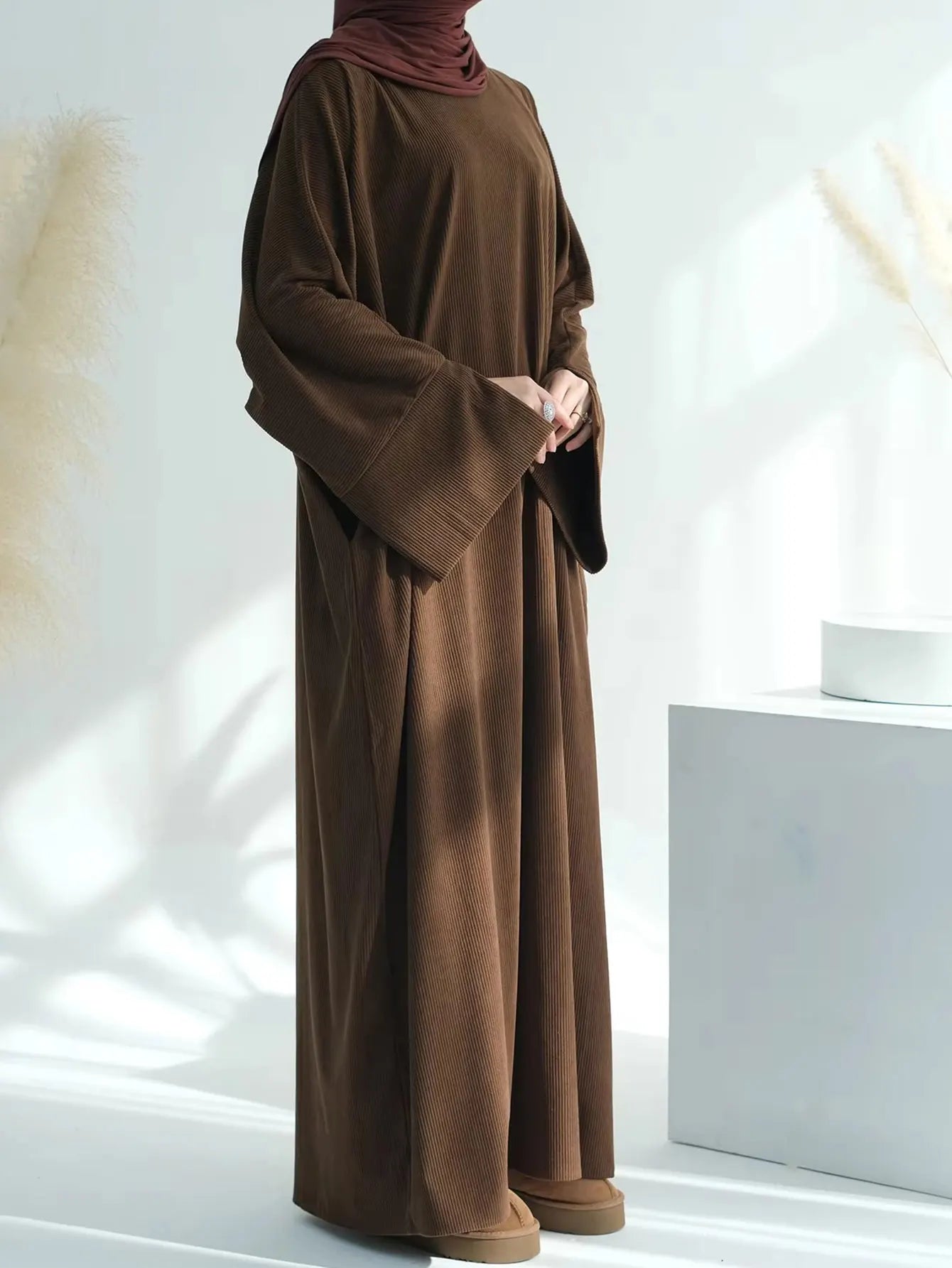 Muslim Winter Abaya Corduroy Women 2026