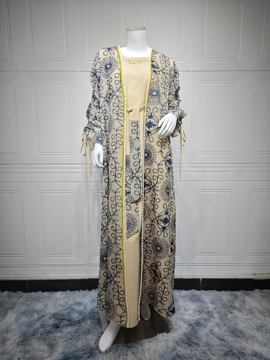 Abaya Set Gold  for Islamic Ramadan and Eid 2026
