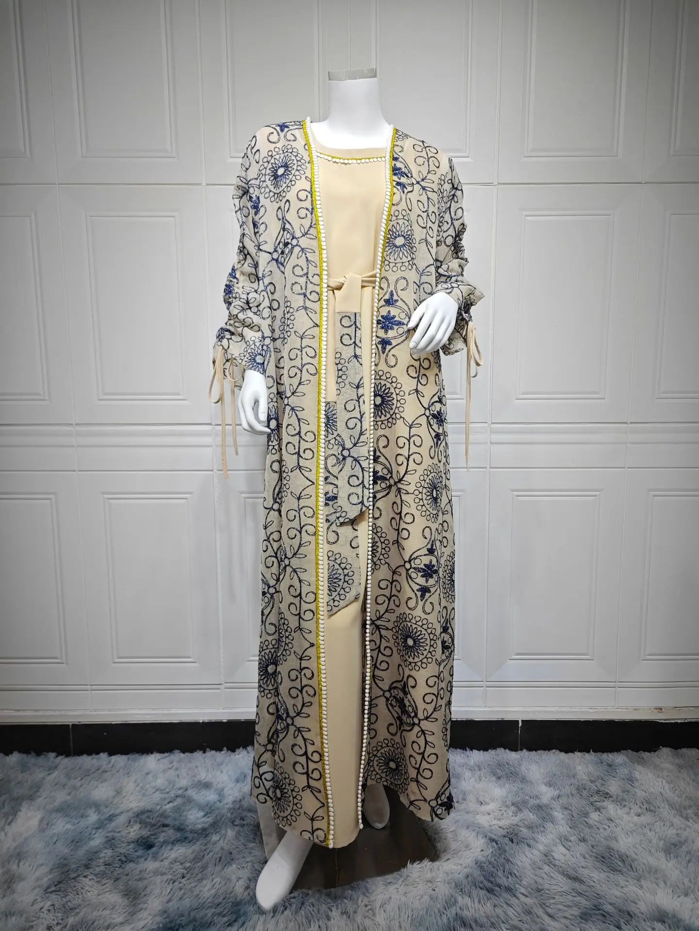 Abaya Set Gold  for Islamic Ramadan and Eid 2026